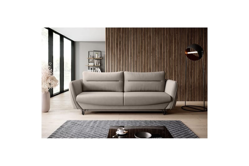 Sofa Eltap Silva 236x95x90 cm - Poco 7, Beige - Møbler - Sofaer - Sovesofaer - 3 seters sovesofa