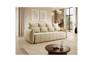Sofa Eltap Weltton 242x106x94 cm - Monolith 04, Beige - Møbler - Sofaer - Sovesofaer - 3 seters sovesofa