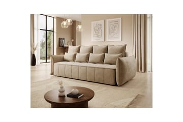 Sofa Eltap Weltton 242x106x94 cm - Nube 20, Beige - Møbler - Sofaer - Sovesofaer - 3 seters sovesofa
