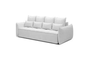 Sofa Eltap Weltton 242x106x94 cm - Paolli 01, Hvit - Møbler - Sofaer - Sovesofaer - 3 seters sovesofa