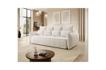 Sofa Eltap Weltton 242x106x94 cm - Paolli 01, Hvit - Møbler - Sofaer - Sovesofaer - 3 seters sovesofa