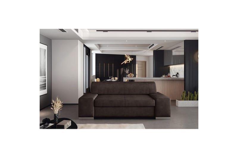 Sofa Eltap Porto - Dora 28, Mørkebrun, 2190x62x73 cm - Møbler - Sofaer - Sovesofaer - 2 seters sovesofa