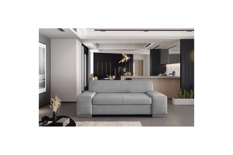 Sofa Eltap Porto - Paros 05, Lys Grå, 2190x62x73 cm - Møbler - Sofaer - Sovesofaer - 2 seters sovesofa