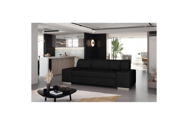 Sofa Eltap Porto - Sawana 14, Svart, 3210x92x73 cm - Møbler - Sofaer - Sovesofaer - 2 seters sovesofa