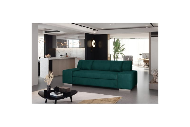 Sofa Eltap Porto, Mat Velvet 75, Grønn, 3210x92x73 cm