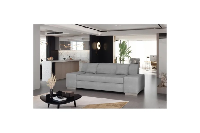 Sofa Eltap Porto - Paros 05, Lys Grå, 3210x92x73 cm - Møbler - Sofaer - Sovesofaer - 2 seters sovesofa