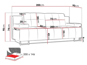 sofa Morena Lumo 40 - brun - Møbler - Sofaer - Sovesofaer - Langsgående sovesofa