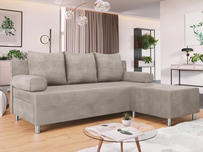 sofa + puff Dover Poso 03 - Møbler - Sofaer - Sovesofaer - Langsgående sovesofa