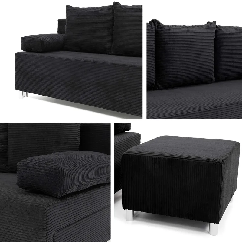 sofa + puff Dover Poso 03 - Møbler - Sofaer - Sovesofaer - Langsgående sovesofa