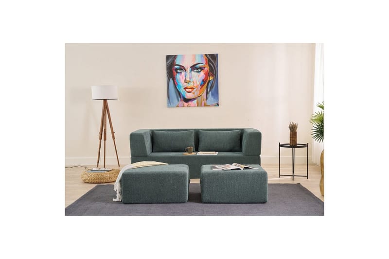 Solin Sovesofa 2-sits - Grønn - Møbler - Sofaer - Sovesofaer - 2 seters sovesofa