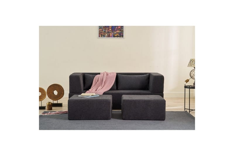 Solin Sovesofa 2-sits - Mørkegrå - Møbler - Sofaer - Sovesofaer - 2 seters sovesofa