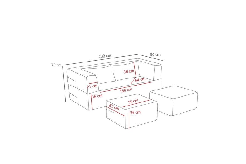Solin Sovesofa 2-sits - Mørkegrå - Møbler - Sofaer - Sovesofaer - 2 seters sovesofa