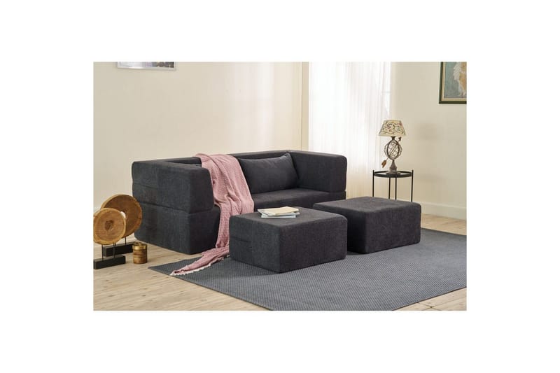 Solin Sovesofa 2-sits - Mørkegrå - Møbler - Sofaer - Sovesofaer - 2 seters sovesofa