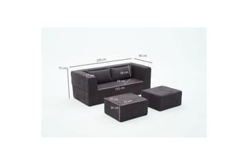 Solin Sovesofa 2-sits - Mørkegrå - Møbler - Sofaer - Sovesofaer - 2 seters sovesofa