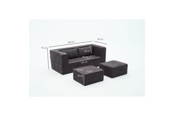 Solin Sovesofa 2-sits - Mørkegrå - Møbler - Sofaer - Sovesofaer - 2 seters sovesofa