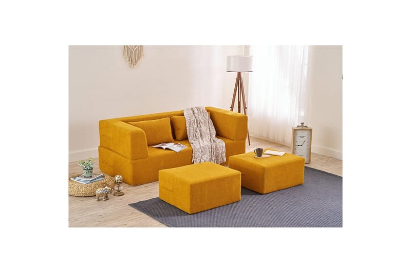 Solin Sovesofa 2-sits - Oransje - Møbler - Sofaer - Sovesofaer - 2 seters sovesofa