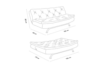 Soren Sovesofa 3-sits - Beige - Møbler - Sofaer - Sovesofaer - 3 seters sovesofa