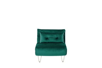 Sovesofa 1-seters fløyel Mørkegrønn VESTFOLD - Grønn - Møbler - Sofaer - Sovesofaer - Forovervendt sovesofa