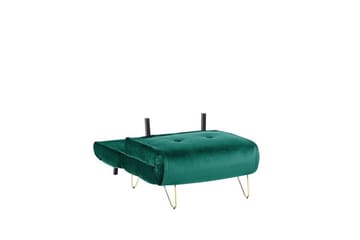 Sovesofa 1-seters fløyel Mørkegrønn VESTFOLD - Grønn - Møbler - Sofaer - Sovesofaer - Forovervendt sovesofa