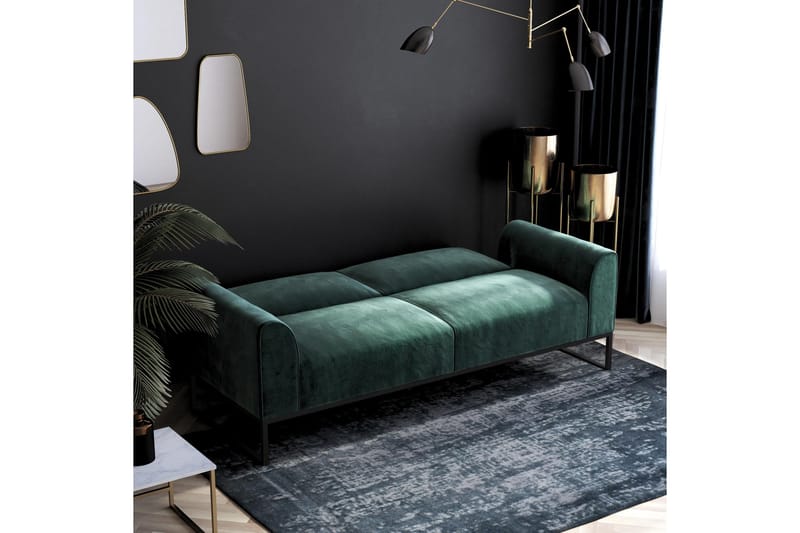 Sovesofa Adley - Grønn - Møbler - Sofaer - Sovesofaer - Langsgående sovesofa