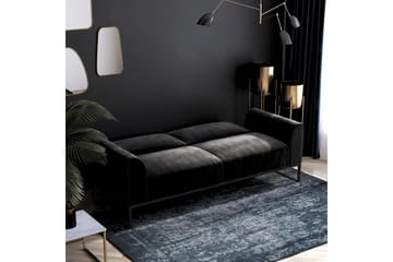 Sovesofa Adley - Svart - Møbler - Sofaer - Sovesofaer - Langsgående sovesofa