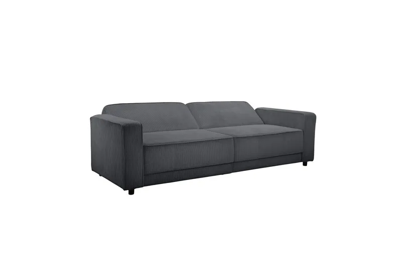 Sovesofa Allie Antrasitt, Cordoroy, 81x225x91 cm - Antrasitt, Cordoroy, 81x225x91 cm - Møbler - Sofaer - Sovesofaer - 3 seters sovesofa