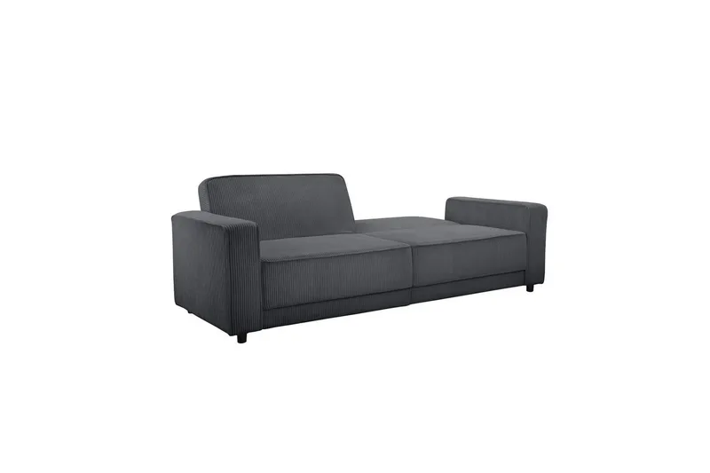 Sovesofa Allie Antrasitt, Cordoroy, 81x225x91 cm - Antrasitt, Cordoroy, 81x225x91 cm - Møbler - Sofaer - Sovesofaer - 3 seters sovesofa