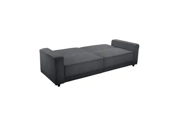 Sovesofa Allie Antrasitt, Cordoroy, 81x225x91 cm - Antrasitt, Cordoroy, 81x225x91 cm - Møbler - Sofaer - Sovesofaer - 3 seters sovesofa