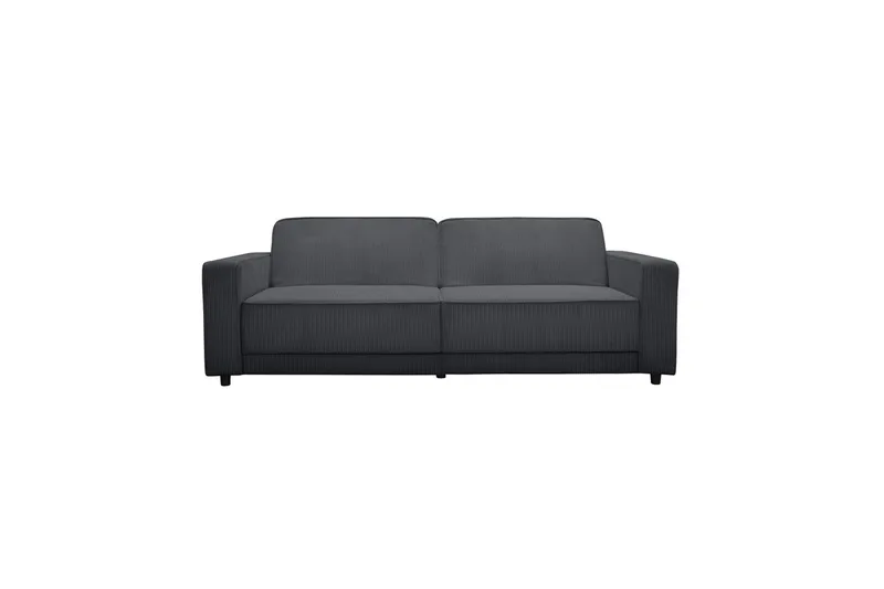 Sovesofa Allie Antrasitt, Cordoroy, 81x225x91 cm - Antrasitt, Cordoroy, 81x225x91 cm - Møbler - Sofaer - Sovesofaer - 3 seters sovesofa
