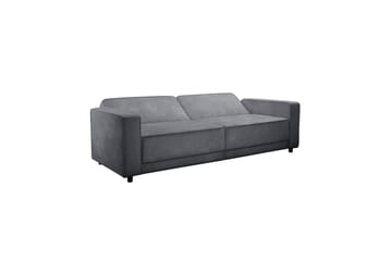 Sovesofa Allie Antrasitt, Fløyel, 81x225x91 cm - Antrasitt, Fløyel, 81x225x91 cm - Møbler - Sofaer - Sovesofaer - 3 seters sovesofa