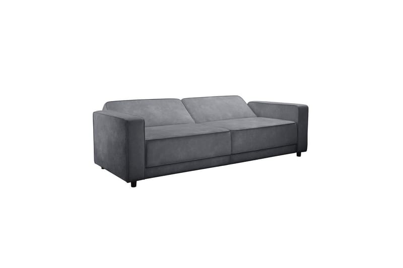 Sovesofa Allie Antrasitt, Fløyel, 81x225x91 cm - Antrasitt, Fløyel, 81x225x91 cm - Møbler - Sofaer - Sovesofaer - 3 seters sovesofa