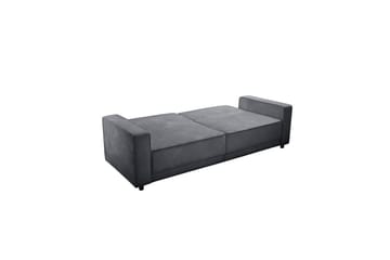 Sovesofa Allie Antrasitt, Fløyel, 81x225x91 cm - Antrasitt, Fløyel, 81x225x91 cm - Møbler - Sofaer - Sovesofaer - 3 seters sovesofa