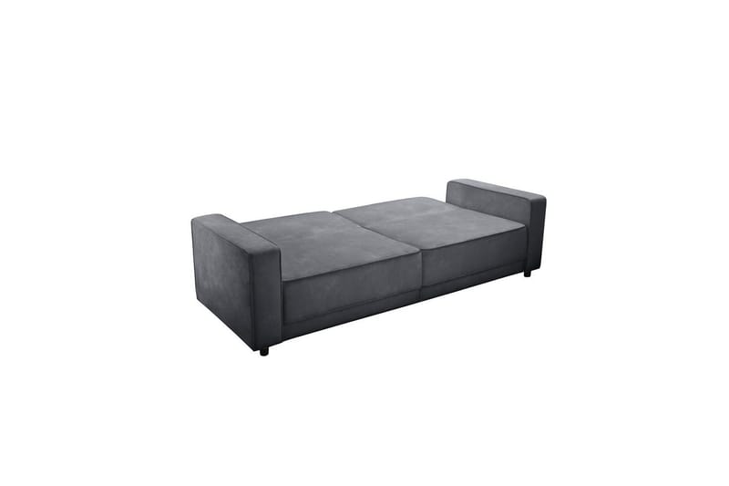 Sovesofa Allie Antrasitt, Fløyel, 81x225x91 cm - Antrasitt, Fløyel, 81x225x91 cm - Møbler - Sofaer - Sovesofaer - 3 seters sovesofa