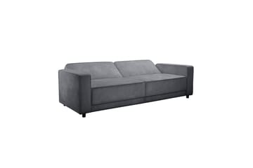 Sovesofa Allie Antrasitt, Fløyel, 81x225x91 cm - Antrasitt, Fløyel, 81x225x91 cm - Møbler - Sofaer - Sovesofaer - 3 seters sovesofa