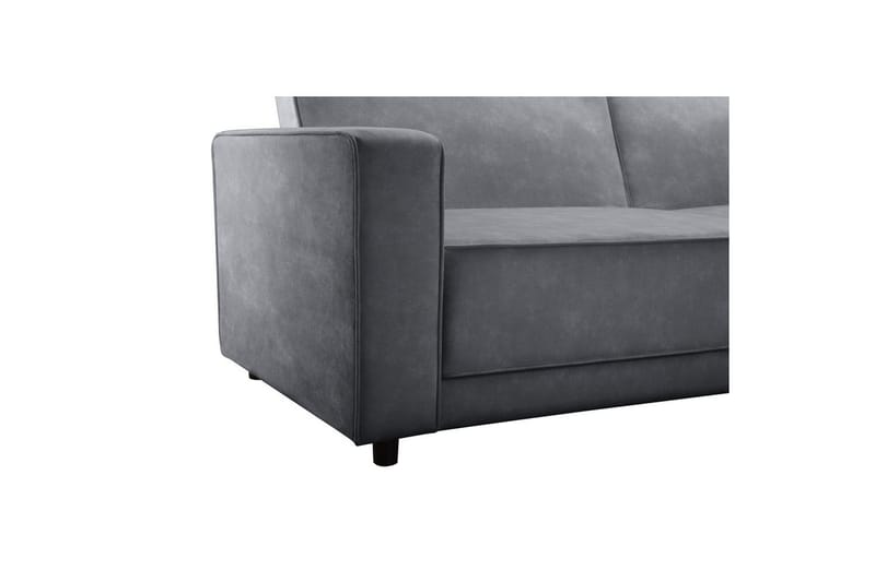 Sovesofa Allie Antrasitt, Fløyel, 81x225x91 cm - Antrasitt, Fløyel, 81x225x91 cm - Møbler - Sofaer - Sovesofaer - 3 seters sovesofa