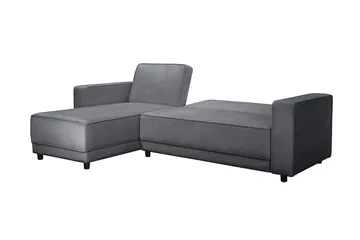 Sovesofa Allie Antrasitt, Fløyel, 82x229x154 cm - Antrasitt, Fløyel, 82x229x154 cm - Møbler - Sofaer - Sovesofaer - Sovesofa divan