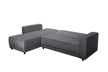 Sovesofa Allie Antrasitt, Fløyel, 82x229x154 cm - Antrasitt, Fløyel, 82x229x154 cm - Møbler - Sofaer - Sovesofaer - Sovesofa divan