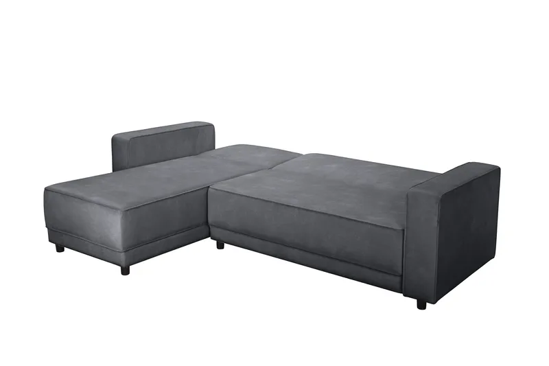 Sovesofa Allie Antrasitt, Fløyel, 82x229x154 cm - Antrasitt, Fløyel, 82x229x154 cm - Møbler - Sofaer - Sovesofaer - Sovesofa divan