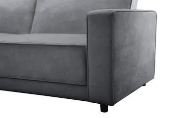 Sovesofa Allie Antrasitt, Fløyel, 82x229x154 cm - Antrasitt, Fløyel, 82x229x154 cm - Møbler - Sofaer - Sovesofaer - Sovesofa divan