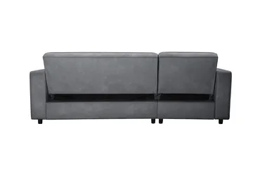 Sovesofa Allie Antrasitt, Fløyel, 82x229x154 cm - Antrasitt, Fløyel, 82x229x154 cm - Møbler - Sofaer - Sovesofaer - Sovesofa divan