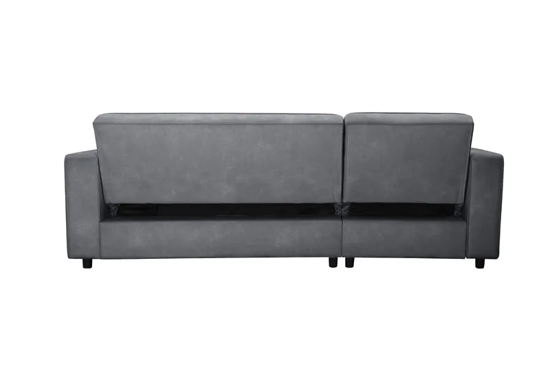 Sovesofa Allie Antrasitt, Fløyel, 82x229x154 cm - Antrasitt, Fløyel, 82x229x154 cm - Møbler - Sofaer - Sovesofaer - Sovesofa divan