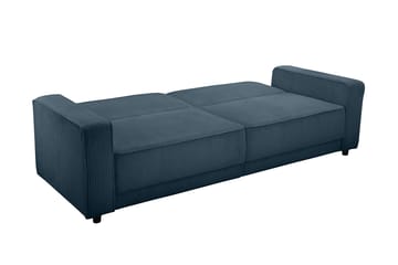 Sovesofa Allie Blå, Cordoroy, 81x225x91 cm - Blå, Cordoroy, 81x225x91 cm - Møbler - Sofaer - Sovesofaer - 3 seters sovesofa