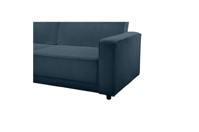 Sovesofa Allie Blå, Cordoroy, 82x229x154 cm - Blå, Cordoroy, 82x229x154 cm - Møbler - Sofaer - Sovesofaer - Sovesofa divan