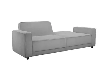 Sovesofa Allie Grå, Cordoroy, 81x225x91 cm - Grå, Cordoroy, 81x225x91 cm - Møbler - Sofaer - Sovesofaer - 3 seters sovesofa