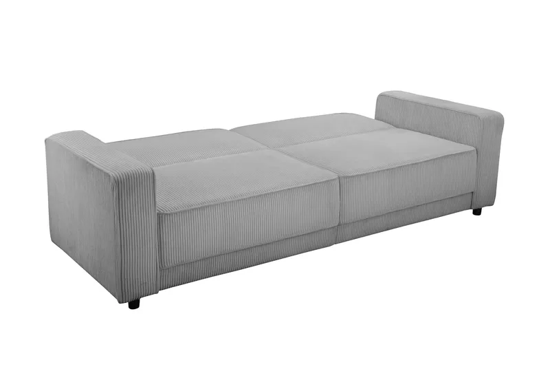 Sovesofa Allie Grå, Cordoroy, 81x225x91 cm - Grå, Cordoroy, 81x225x91 cm - Møbler - Sofaer - Sovesofaer - 3 seters sovesofa