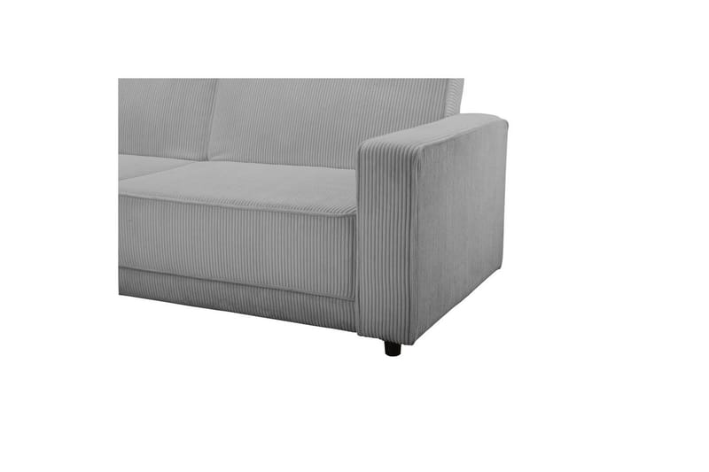 Sovesofa Allie Grå, Cordoroy, 82x229x154 cm - Grå, Cordoroy, 82x229x154 cm - Møbler - Sofaer - Sovesofaer - Sovesofa divan