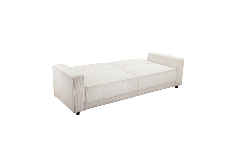 Sovesofa Allie Krem, Cordoroy, 81x225x91 cm - Krem, Cordoroy, 81x225x91 cm - Møbler - Sofaer - Sovesofaer - 3 seters sovesofa