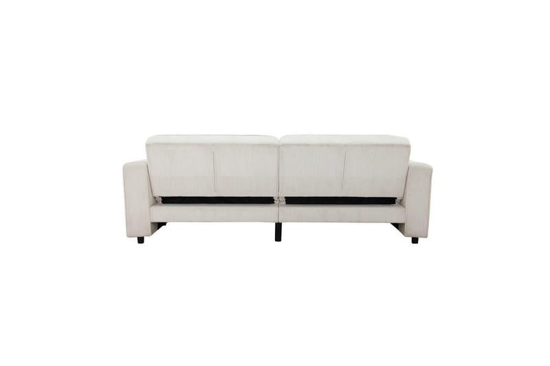 Sovesofa Allie Krem, Cordoroy, 81x225x91 cm - Krem, Cordoroy, 81x225x91 cm - Møbler - Sofaer - Sovesofaer - 3 seters sovesofa