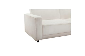 Sovesofa Allie Krem, Cordoroy, 81x225x91 cm - Krem, Cordoroy, 81x225x91 cm - Møbler - Sofaer - Sovesofaer - 3 seters sovesofa