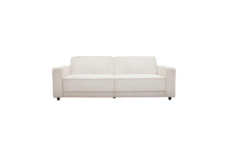 Sovesofa Allie Krem, Cordoroy, 81x225x91 cm - Krem, Cordoroy, 81x225x91 cm - Møbler - Sofaer - Sovesofaer - 3 seters sovesofa